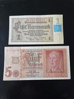 1 rentemark en 5 reichsmark Duitsland set, Postzegels en Munten, Ophalen of Verzenden, Duitsland, Setje