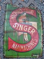 Emaille plaat voor de Singer naaimachine, Ophalen of Verzenden