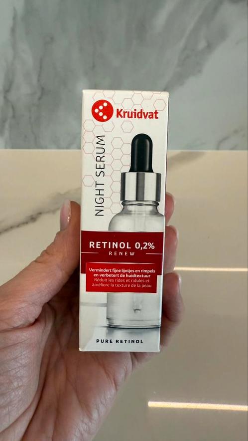 Kruidvat Renew Retinol 0,2% Night Serum, Handtassen en Accessoires, Uiterlijk | Gezichtsverzorging, Nieuw, Verzorging, Gehele gezicht