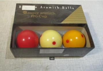 Lot de 3 boules de billard - Super Aramith Pro Cup 61,5 mm