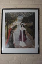 Paul Delvaux 'Het onthaal - l' accueil - The reception' 1981, Antiek en Kunst, Kunst | Litho's en Zeefdrukken, Ophalen of Verzenden