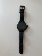 TW Steel Cool Black Gents 50mm Horloge, Comme neuf, Cuir, Autres marques, Acier