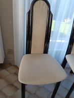 Chaises noires/revêtement gris (4 chaises), Maison & Meubles, Quatre, Noir, Moderne, Enlèvement