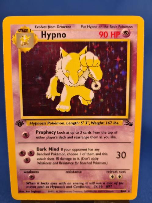 Hypno 8/62 - Fossil (1st edition), Hobby en Vrije tijd, Verzamelkaartspellen | Pokémon, Gebruikt, Verzenden