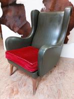 fauteuil vintage italien, Enlèvement, Utilisé, Cuir