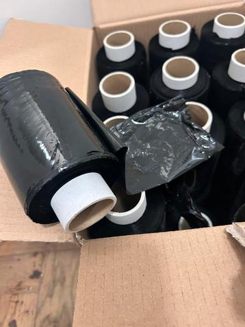 Stretchfolie, zwarte triplast verpakking, 10 cm beschikbaar voor biedingen
