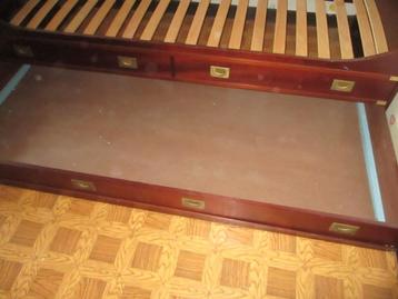 Vintage année70, lit  1 personne style bateau., Huis en Inrichting, Ophalen, Gebruikt, Hout, Bateau
