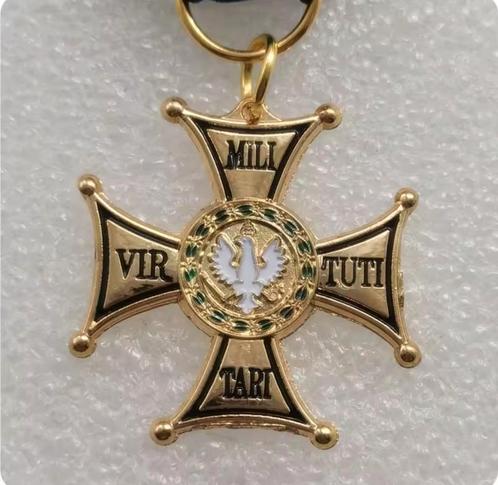 Virtuti Militari Poolse Oorlog-Medaille, Verzamelen, Militaria | Algemeen, Lintje, Medaille of Wings, Ophalen of Verzenden