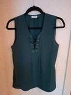 Haut sans manches Pigalle/Only avec laçage (vert foncé), Sans manches, Taille 38/40 (M), Pigalle, Comme neuf