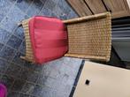 Stoelen met kussens, Huis en Inrichting, Stoelen, Ophalen, Gebruikt, Bruin, Riet of Rotan
