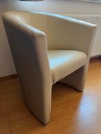 Paire de fauteuils en similicuir crème, Maison & Meubles, Utilisé