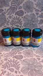 4 pots de 15ml neuf aquarelle bleu pour textile, Ophalen of Verzenden, Nieuw, Waterverf