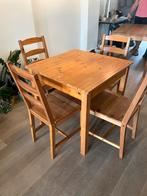 Ikea tafeltje met vier stoelen., Huis en Inrichting, Ophalen, Gebruikt, Ikea, 4 tot 6 stoelen