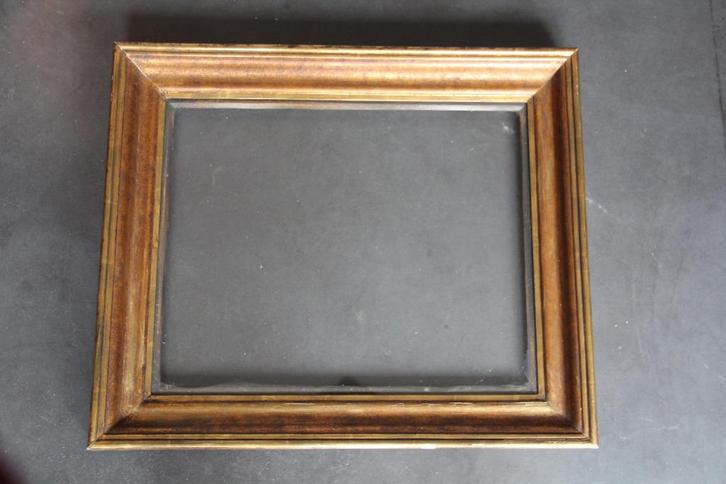 Prachtig antiek glazen frame in verguld stuc voor 36x45 cm, Huis en Inrichting, Woonaccessoires | Lijsten, Gebruikt, 50 tot 75 cm