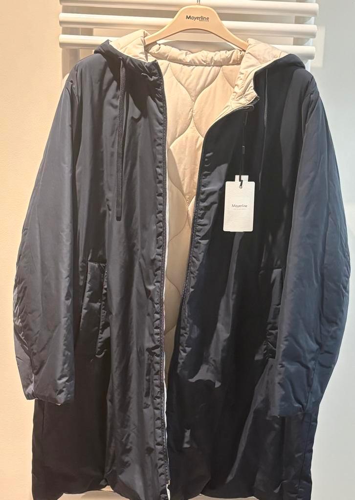 Mayerline jas NIEUW, Kleding | Dames, Jassen | Winter, Nieuw, Maat 46/48 (XL) of groter, Blauw, Verzenden