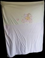 Ecru/licht roze dekentje voor babybedje Noukies, Ophalen of Verzenden, Gebruikt, 100 cm of meer, Deken