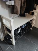 Witte Ikea hemnes bank met schoenenrek, Ophalen, Zo goed als nieuw
