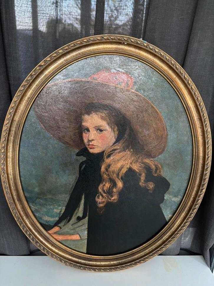 'Henriette met Grote Hoed' door Henri Evenepoel, Antiek en Kunst, Kunst | Schilderijen | Klassiek, Ophalen of Verzenden