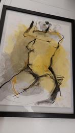 NAAKTEN houtskool/aquarel, Antiek en Kunst, Kunst | Schilderijen | Modern, Ophalen of Verzenden