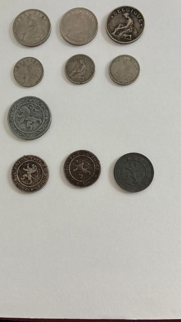 COLLECTIE VAN 10 OUDE MUNTEN BELGIE beschikbaar voor biedingen