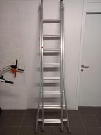 Alluminium schuifladder, Doe-het-zelf en Bouw, Ophalen, Zo goed als nieuw, Ladder, Opvouwbaar of Inschuifbaar