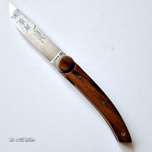 Le Thiers Florinox-mes, donker houten handvat, mechanisme:, Caravans en Kamperen, Kampeergereedschap, Nieuw, Verzenden