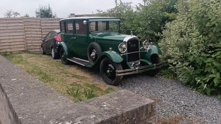 Citroën C6F 1930, Auto's, Citroën, Particulier, C6, Benzine, Euro 1, Berline, 6 deurs, Handgeschakeld, Groen, Bruin, Stof, Achterwielaandrijving
