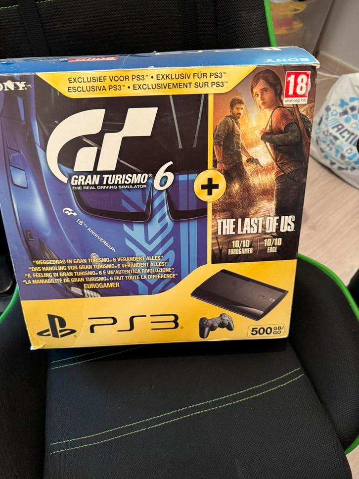 PS3 Super Slim 500GB met doos + controller, Games en Spelcomputers, Spelcomputers | Sony PlayStation 3, Gebruikt, Slim, 500 GB