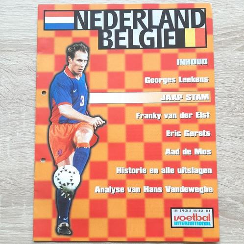Belgie voetbal elftal - Nederland VI uitgave seizoen 1997, Verzamelen, Sportartikelen en Voetbal, Gebruikt, Boek of Tijdschrift