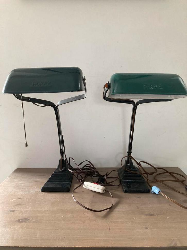 2 Notarislampen Horax/ Erpé, Huis en Inrichting, Lampen | Tafellampen, Zo goed als nieuw, Ophalen