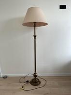 Staande lamp in messing, gebronzeerd en vernist, Huis en Inrichting, Lampen | Vloerlampen, Ophalen, Zo goed als nieuw, Overige materialen