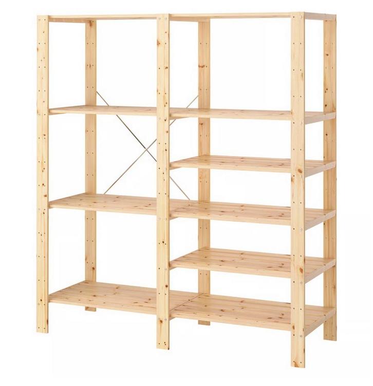 Houten Rek (IKEA HEJNE), Maison & Meubles, Armoires | Étagères, Utilisé, Enlèvement