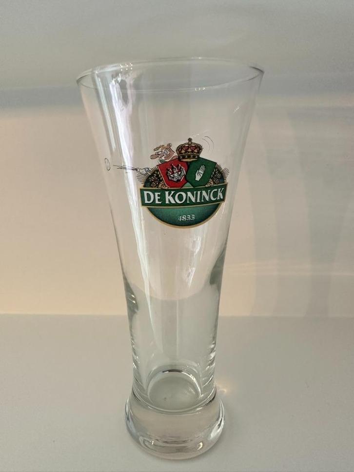 Ancien logo de la brasserie De Koninck Whistle Glass Brewery, Collections, Verres & Petits Verres, Utilisé, Verre à bière, Enlèvement ou Envoi