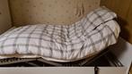 Elektrisch gemotoriseerd boxspringbed, matras en nachtkastje, Ophalen, 90 cm, Eenpersoons, Wit