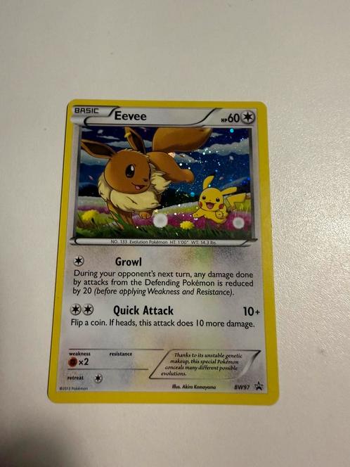 Pokémon kaart Eevee promo, Hobby en Vrije tijd, Verzamelkaartspellen | Pokémon, Zo goed als nieuw, Ophalen of Verzenden