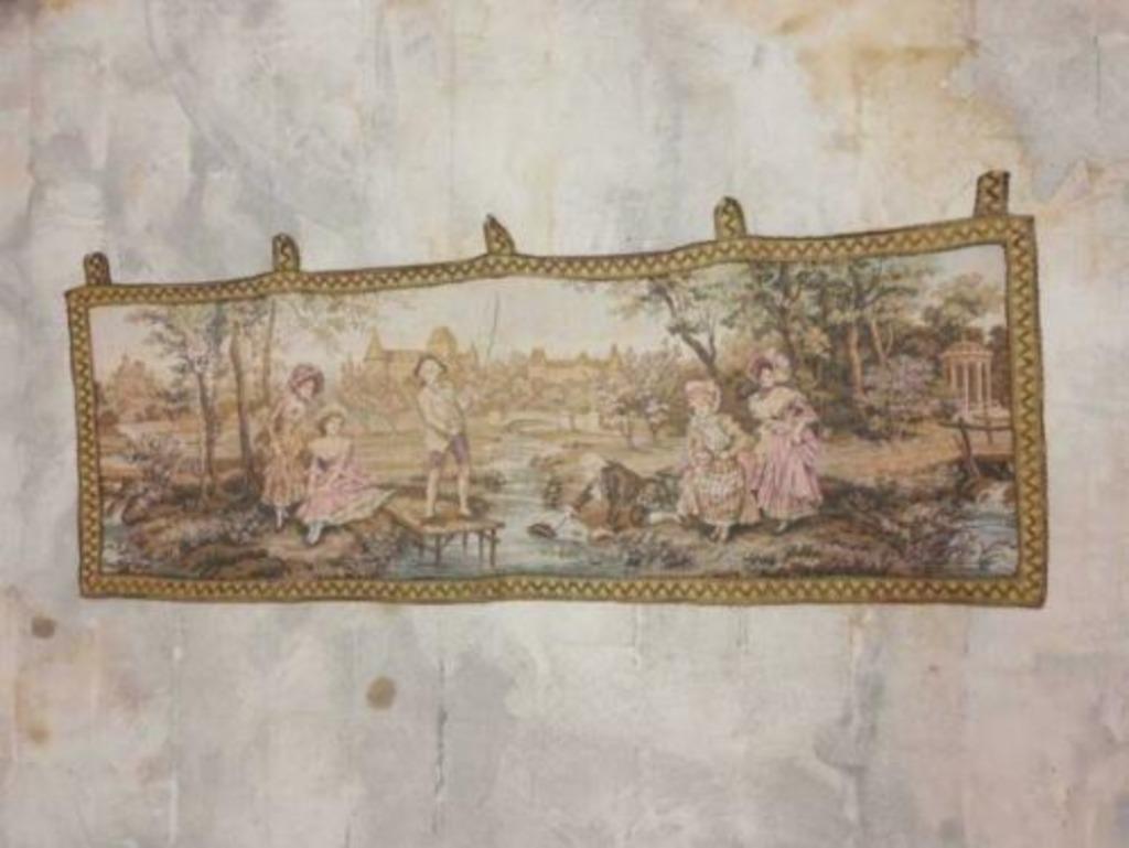 Wandkleed beeld edelen in antieke kleuren 145/50, Ophalen of Verzenden, Gebruikt