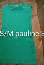 Robe manche courte verte small médium Pauline B, Kleding | Dames, Jurken, Maat 38/40 (M), Ophalen of Verzenden, Zo goed als nieuw