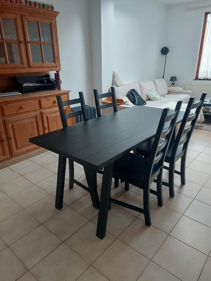 Table & chaises, Maison & Meubles, Tables | Tables à manger, Utilisé, Rectangulaire, Enlèvement