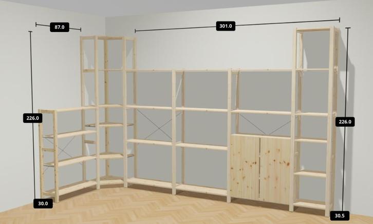 Ikea IVAR opbergsysteem | diepte 30cm, Huis en Inrichting, Kasten | Stellingkasten, Zo goed als nieuw, Ophalen