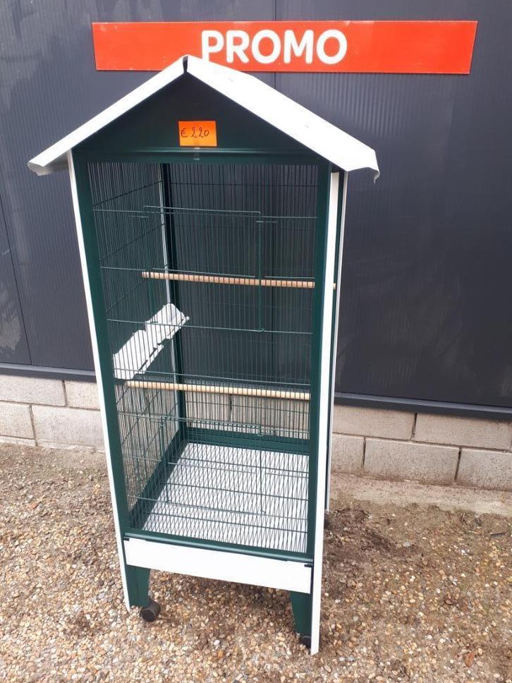 nieuwe volière op wielen groen/wit, Dieren en Toebehoren, Vogels | Hokken en Kooien, Nieuw, Volière, Ophalen of Verzenden