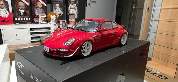 Porsche 911 RWB Rauh-Welt Body Kit 赤 1:18 GT-Spirit, Hobby en Vrije tijd, Modelauto's | 1:18, Zo goed als nieuw, Auto, Overige merken