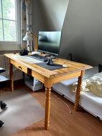 Grenen bureau met schuif 140x80 cm, Huis en Inrichting, Bureaus, Ophalen, Zo goed als nieuw, Bureau