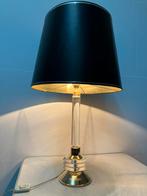 Lucide perspex grote vintage design tafellamp met messing, Ophalen of Verzenden