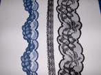 Dentelle noir et bleu.166m50 pour 10€, Enlèvement ou Envoi, Neuf, Dentelle