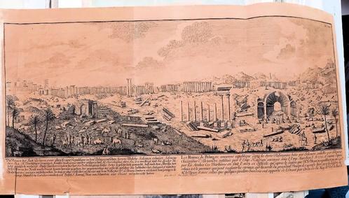 Die Ruinen der Statt Palmyra 1721 circa 72,5 x 37,5 cm, Antiek en Kunst, Kunst | Etsen en Gravures, Ophalen of Verzenden