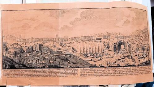 Die Ruinen der Statt Palmyra 1721 circa 72,5 x 37,5 cm, Antiquités & Art, Art | Eaux-fortes & Gravures, Enlèvement ou Envoi