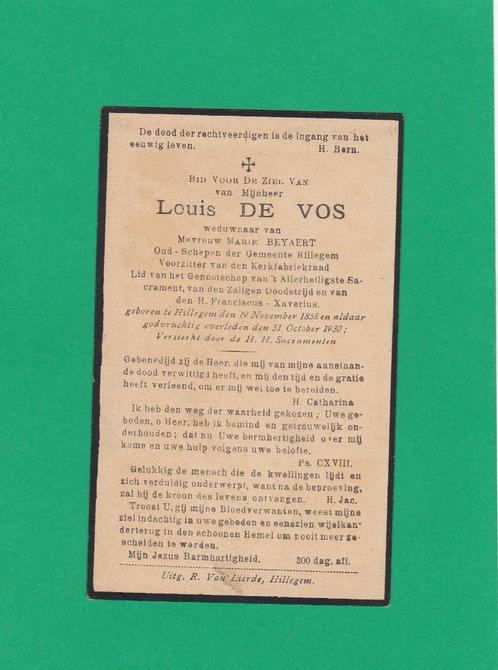 DP Louis De Vos, Collections, Images pieuses & Faire-part, Image pieuse, Envoi