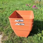 Lot de 3 pots de fleurs, Tuin en Terras, Bloempotten, Overige materialen, Gebruikt, Tuin, Vierkant