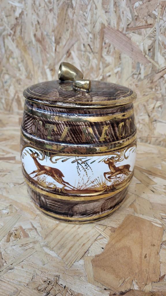 Pot à tabac en faïence Bequet, Antiquités & Art, Antiquités | Céramique & Poterie, Enlèvement ou Envoi