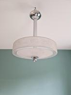 Art Deco kroonluchter, matglas en gegraveerde decoratie, Antiek en Kunst, Ophalen of Verzenden